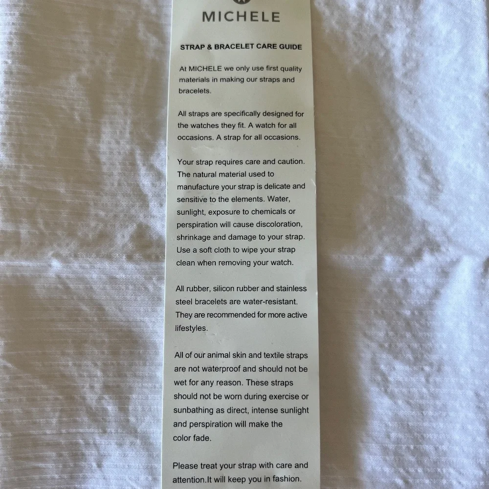 MICHELE 18mm Yellow Patent Leather Replacement Band